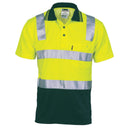 3817 Cotton Back HiVis Two Tone Polo Shirt Taped- Short sleeve