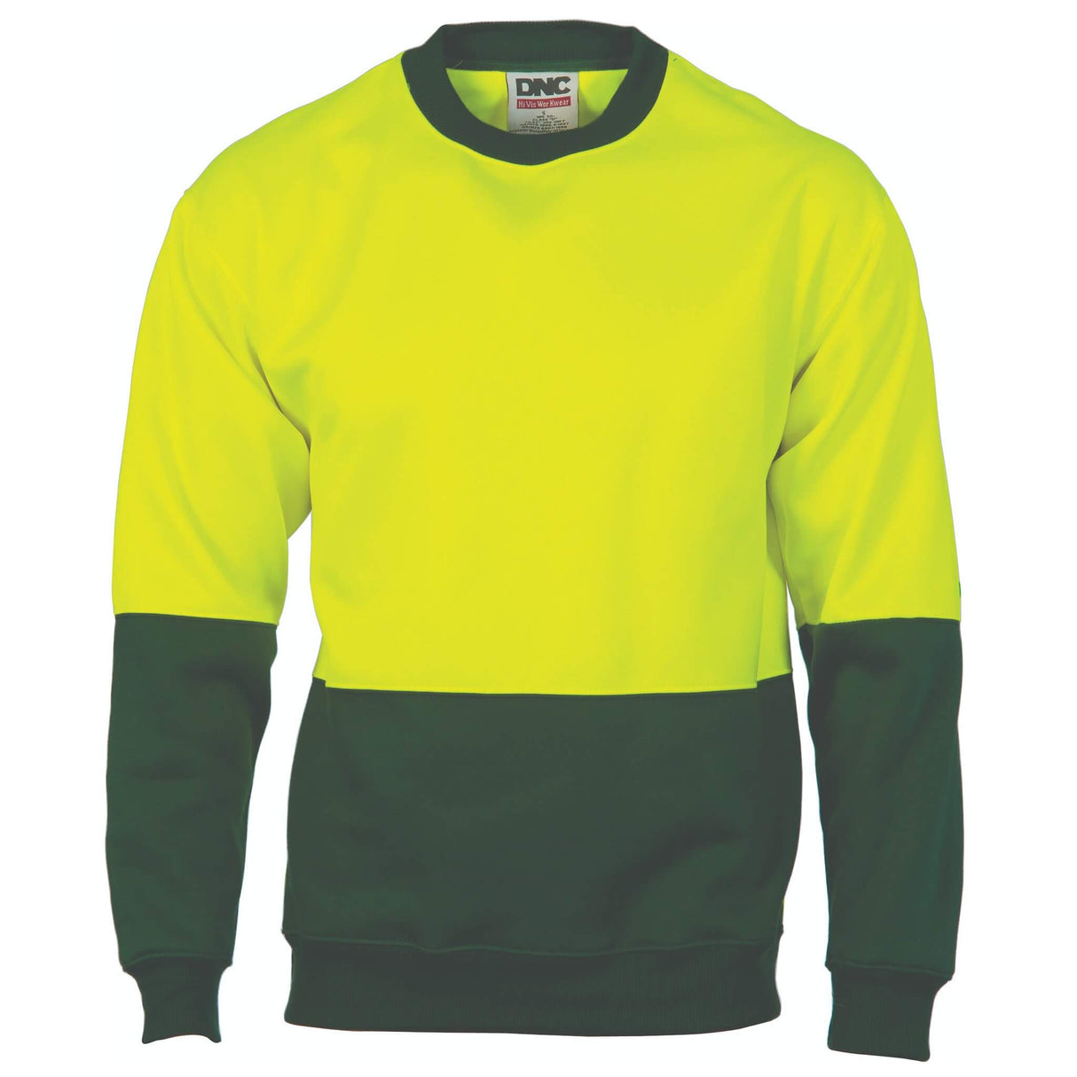 3821 HiVis Two Tone Fleecy Sweat Shirt - Embroidered