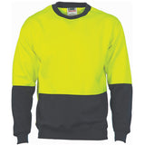 3821 HiVis Two Tone Fleecy Sweat Shirt