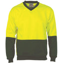 3822 HiVis Two Tone Fleecy Sweat Shirt - Embroidered