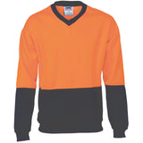 3822 HiVis Two Tone Fleecy Sweat Shirt - Embroidered