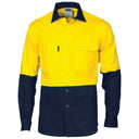 3838 Two Tone Drill Shirt with Press Stud - Embroidered