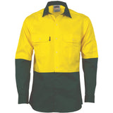 3840 HiVis 2 Tone Cool-Breeze Cotton Shirt Long sleeve