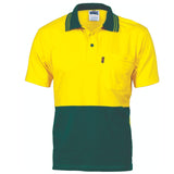3845 HiVis Cool-Breeze Cotton Jersey Polo Shirt - Short Sleeve