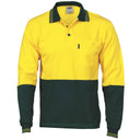 3846 HiVis Cool-Breeze Cotton Jersey Polo Shirt - Long Sleeve