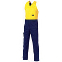 3853 HiVis Two Tone Cotton Action Back Overall