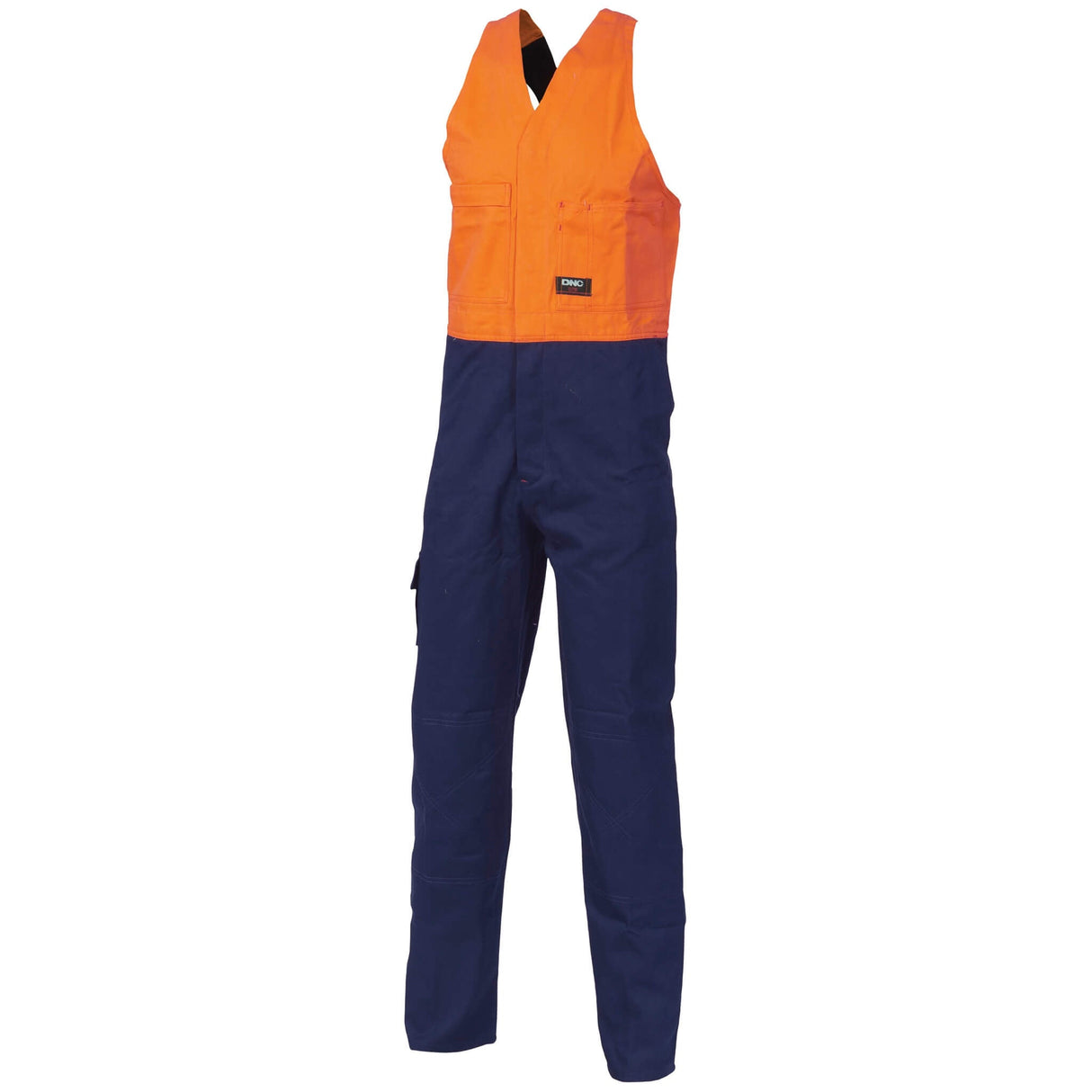 3853 HiVis Two Tone Cotton Action Back Overall