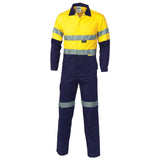 3855 - HiVis Two Tone Cotton Coverall With 3M R/Tape