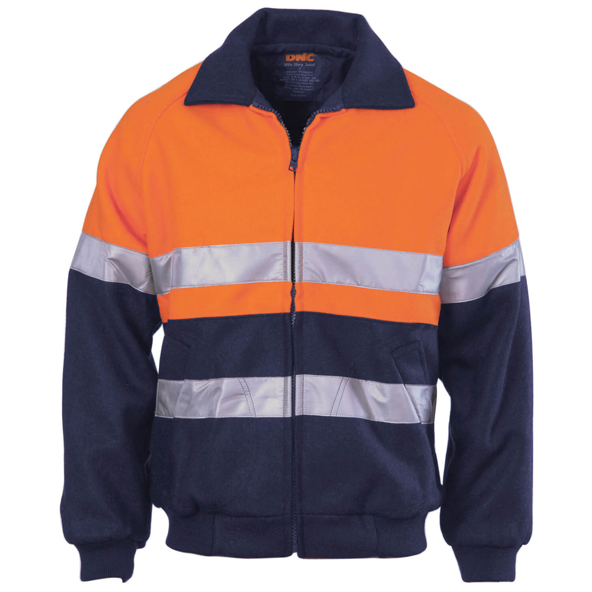 3859 HiVis Two Tone Bluey Bomber Jacket With CSR Tape