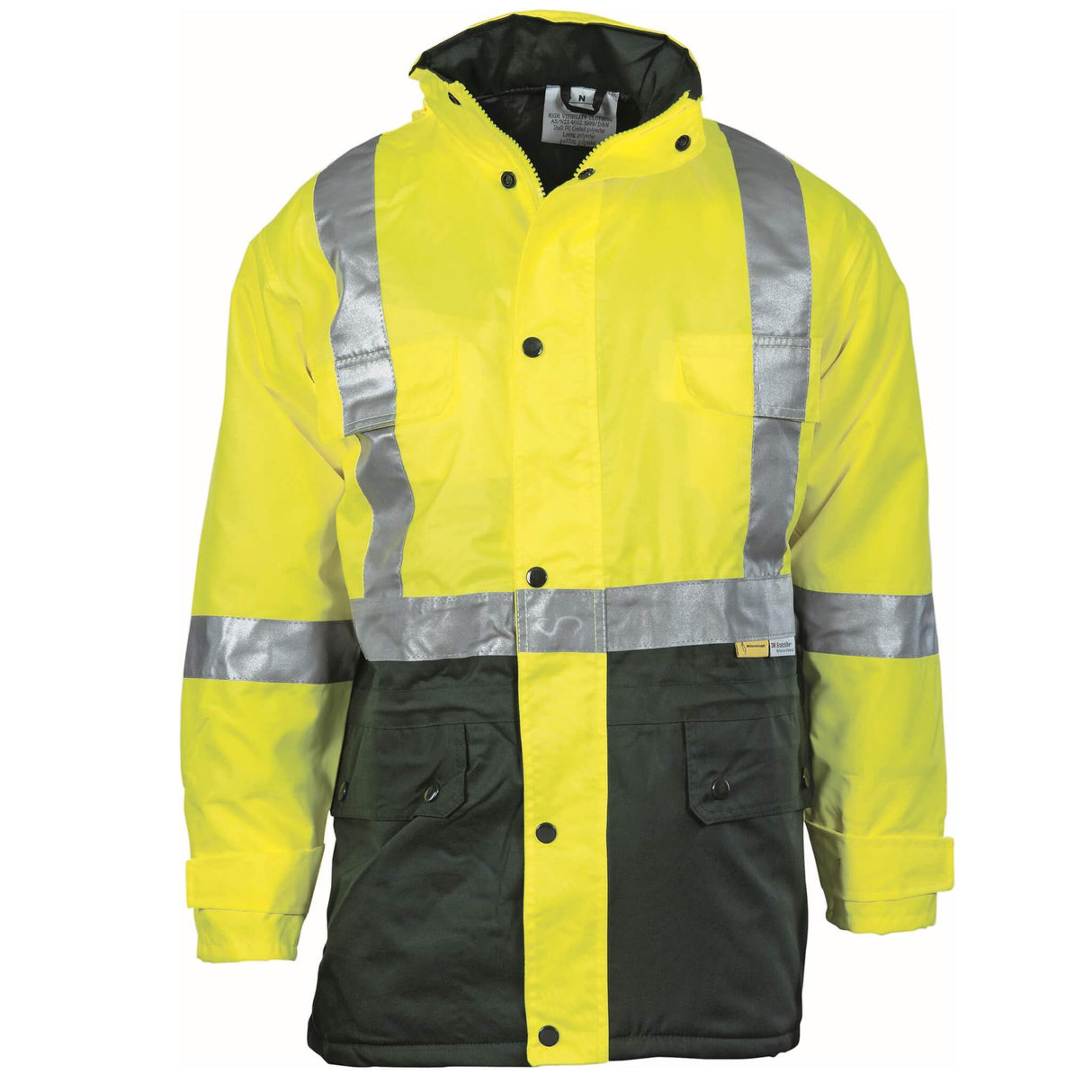 3863 HiVis Two Tone Quilted Jacket with 3M Tape