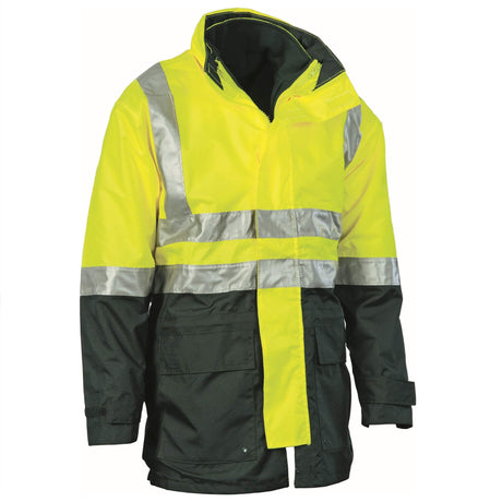 3864 - 4 in 1 HiVis Two Tone Breathable Jacket With Vest & 3M Tape