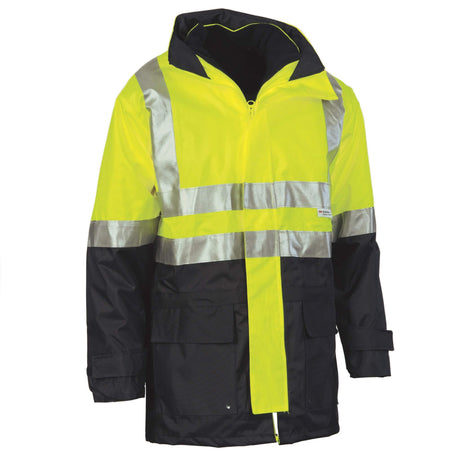 3864 - 4 in 1 HiVis Two Tone Breathable Jacket With Vest & 3M Tape