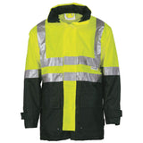 3867 HiVis Two Tone Breathable Rain Jacket With 3M Tape