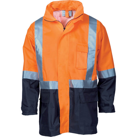 3879 HiVis Two Tone Light Weight Rain Jacket Taped