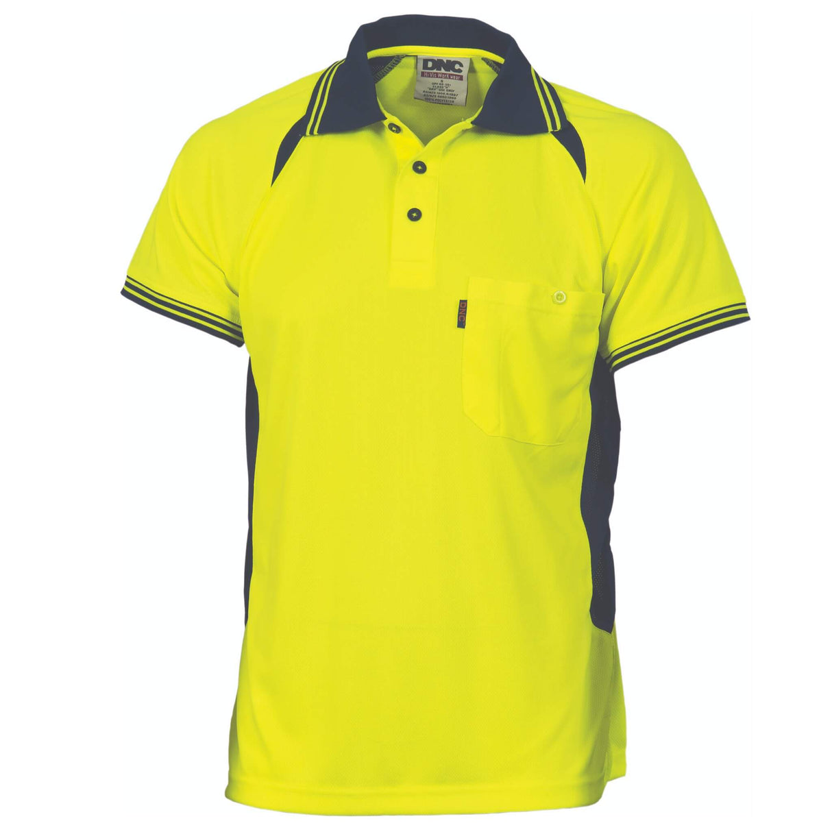 3901 Cool-Breeze Contrast Mesh Polo