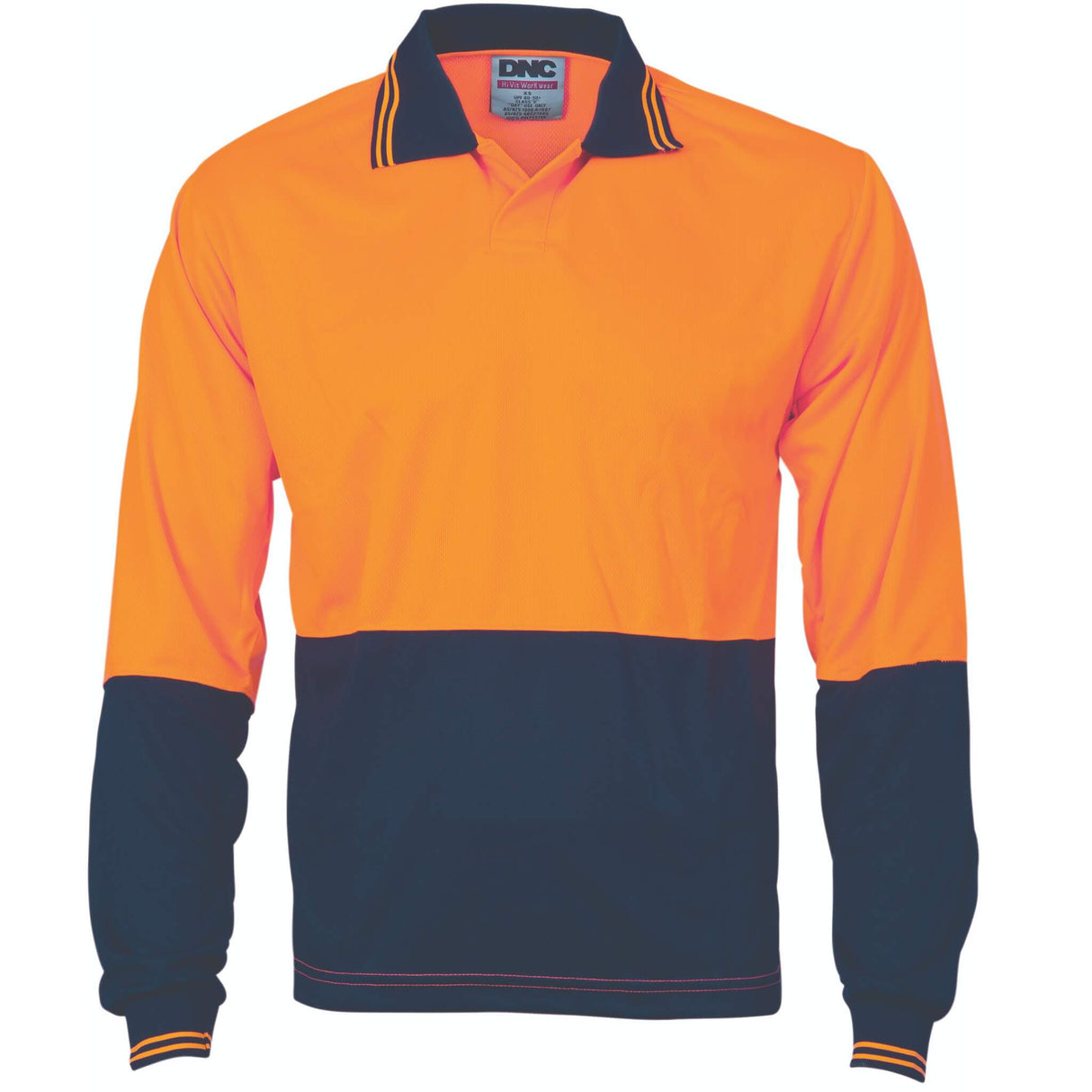 3904 HiVis 2 Tone Food Ind Polo L/S