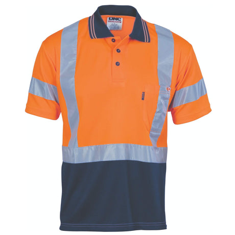 3912 Hi Vis Cool Breathe Polo Shirt With Cross Back Tape