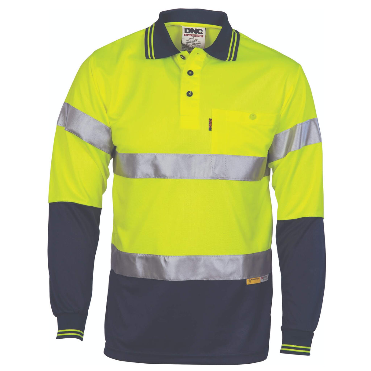 3913 Hi Vis Cool-Breathe Polo Shirt Taped 3M