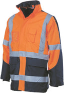 3998 HiVis Cross Back 2 Tone D/N “6 in 1” Contrast Jacket