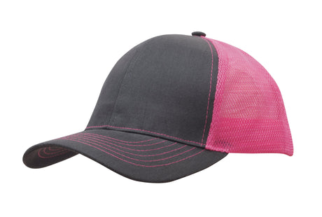 Headwear Brushed Cotton With Mesh Back Cap (4002)