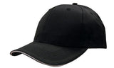 Headwear Breathable Poly Twill with Sandwich Trim Cap (4009)