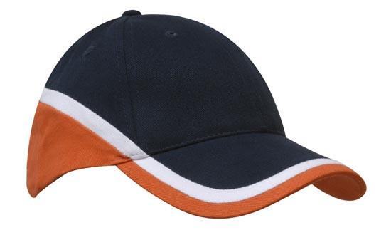 Headwear Brushed Heavy Cotton Tri-Coloured Cap (4026)