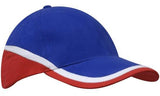 Headwear Brushed Heavy Cotton Tri-Coloured Cap (4026)