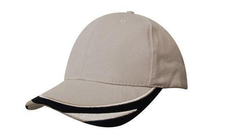 Headwear Brushed Heavy Cotton With Peak Trim Embroidered (4072)
