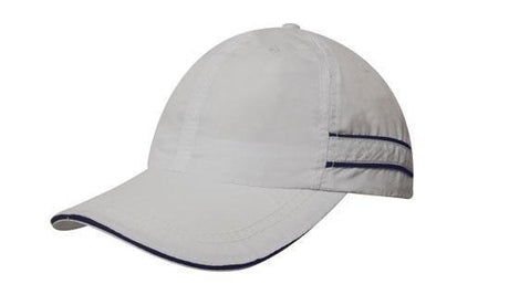 Headwear Microfibre Sports Cap with Piping and Sandwich Cap (4077)