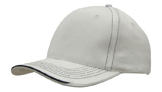 Headwear Brushed Heavy Cotton With Contrasting Stitching And Open Lip Sandwich Cap (4097)