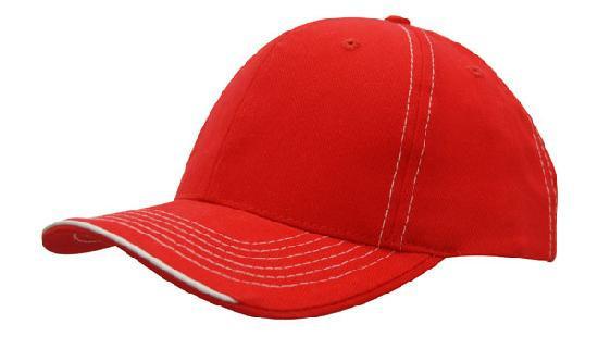 Headwear Brushed Heavy Cotton With Contrasting Stitching And Open Lip Sandwich Cap (4097)