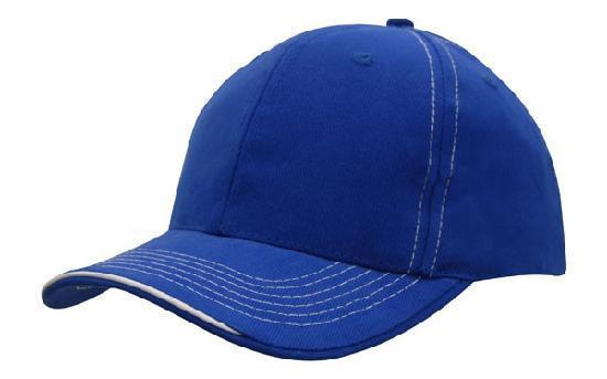 Headwear Brushed Heavy Cotton With Contrasting Stitching And Open Lip Sandwich Cap (4097)