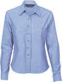 4106 Ladies Cotton Chambray Shirt Long Sleeve