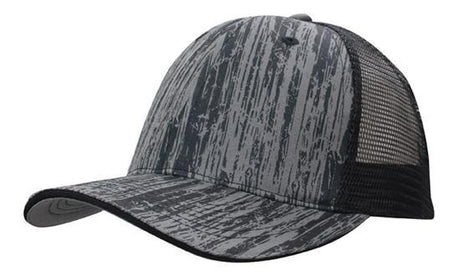 Headwear Wood Printed Fabric/Mesh Back Cap (4144)