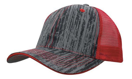 Headwear Wood Printed Fabric/Mesh Back Cap (4144)