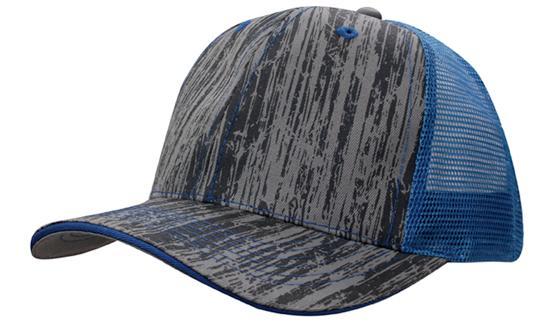 Headwear Wood Printed Fabric/Mesh Back Cap (4144)