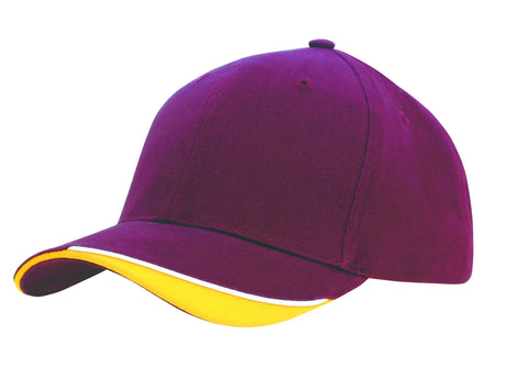 Headwear Brushed Heavy Cotton With Indented Peak (4167)