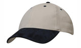 Headwear Brushed Heavy Cotton With Suede Peak Cap (4200)