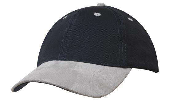 Headwear Brushed Heavy Cotton With Suede Peak Cap (4200)