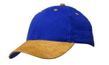 Headwear Brushed Heavy Cotton With Suede Peak Cap (4200)