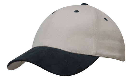 Headwear Brushed Heavy Cotton With Suede Peak Cap (4200)