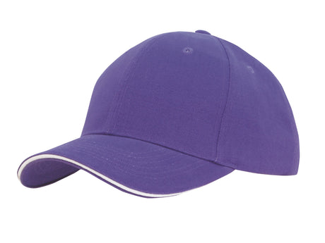 Headwear Brushed Heavy Cotton With Sandwich Trim (4210)