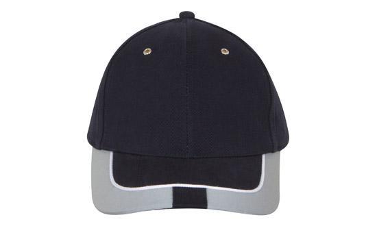 Headwear Brushed Heavy Cotton with Reflective Trim & Tab on Peak Cap (4214)