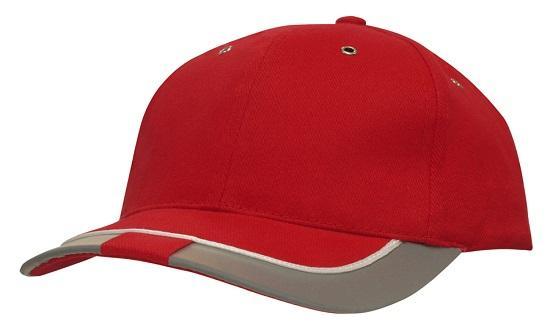 Headwear Brushed Heavy Cotton with Reflective Trim & Tab on Peak Cap (4214)