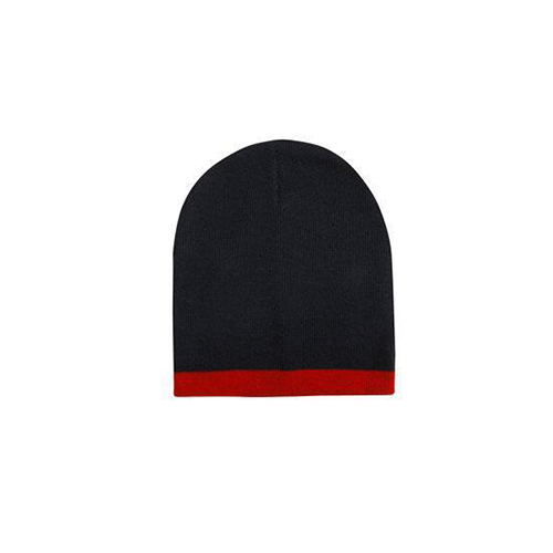 Roll Down Two Tone Acrylic Beanie - Toque Hat