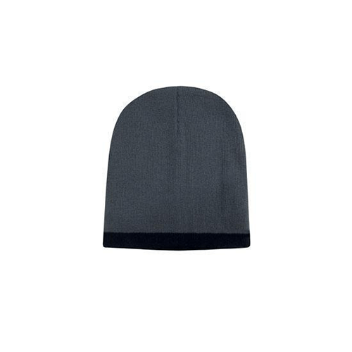 Roll Down Two Tone Acrylic Beanie - Toque Hat