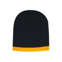 Two Tone Cable Knit Beanie - Toque