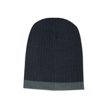 Two Tone Cable Knit Beanie - Toque