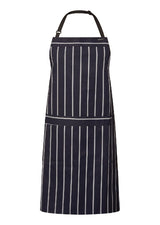CA030 ChefsCraft Full Bib Cafe Stripe Apron w/Pockets