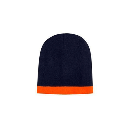 Roll Down Two Tone Acrylic Beanie - Toque Hat